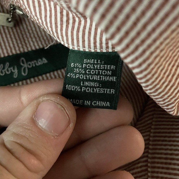 Bobby Jones Windbreaker Jacket Mens XXL Red White Seersucker Stripe Zip - Picture 11 of 11